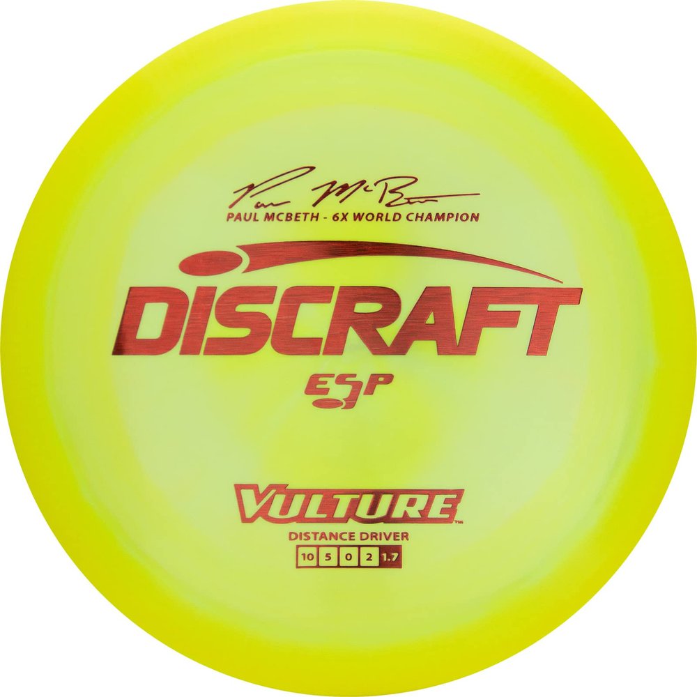 Discraft ESP Vulture Paul McBeth 6X Signature Series 167-169 Gram Distance Driver Golf Disc