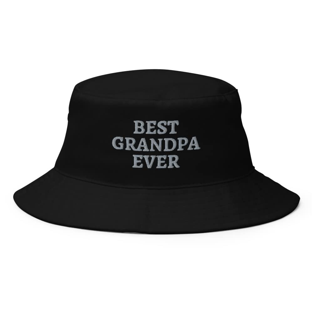 Best Grandpa Ever hat, Embroidered Unisex Bucket hat, Grandpa Gift, for Men. Black