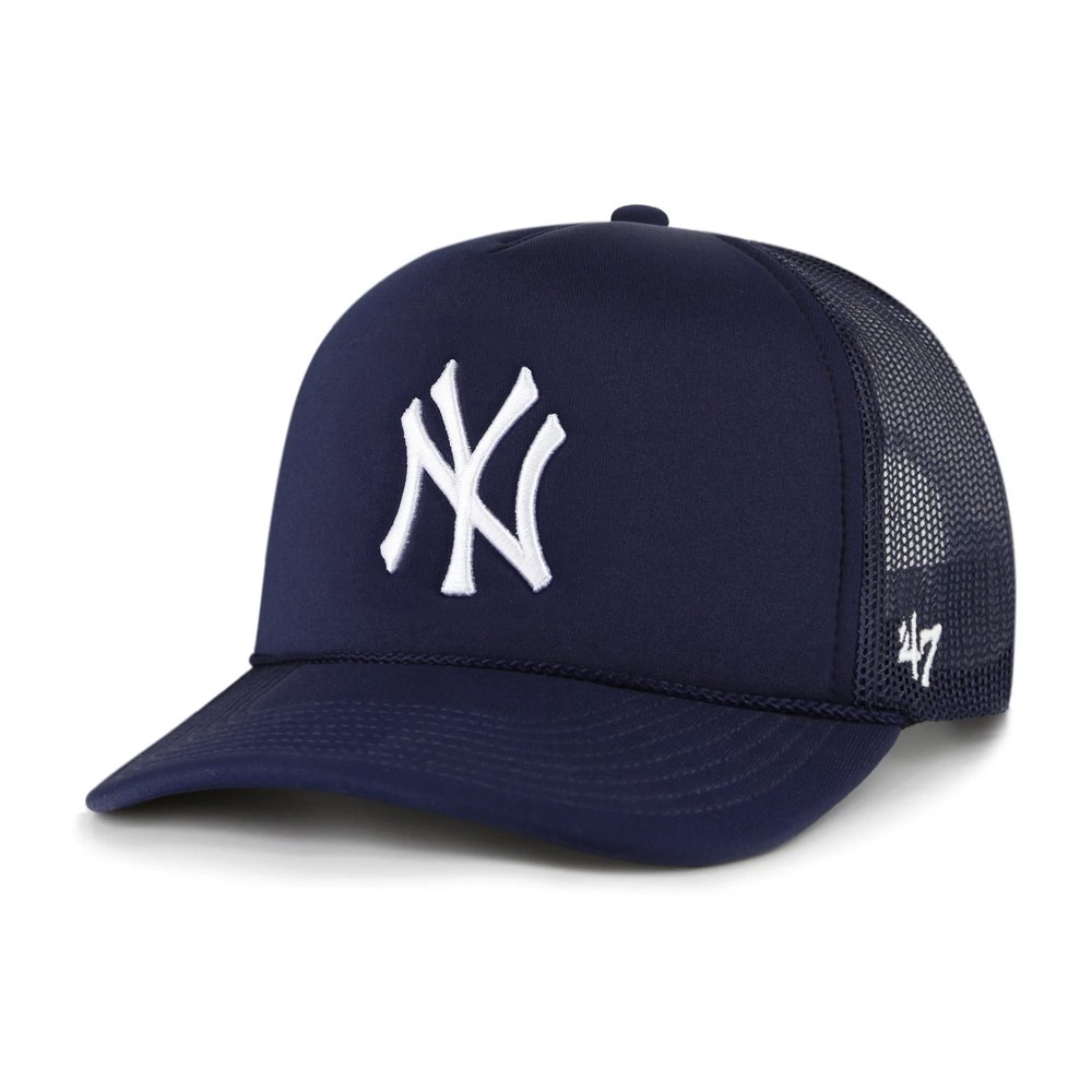 47 MLB Unisex-Adult Foam Mesh Trucker Snapback Adjustable Hat Cap (New York Yankees)