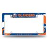Rico Industries NHL Hockey New York Islanders Wave 12" x 6" Chrome All Over Automotive License Plate Frame for Car/Truck/SUV view 1