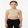 Kurve Premium Girls Seamless Supersoft Sleeveless Crop Tank Top - Stretchy Bra, UV UPF 50+ (Made in USA), Pebble, 4 Years- 8 Years view 2