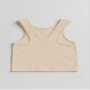 Kurve Premium Girls Seamless Supersoft Sleeveless Crop Tank Top - Stretchy Bra, UV UPF 50+ (Made in USA), Pebble, 4 Years- 8 Years view 4