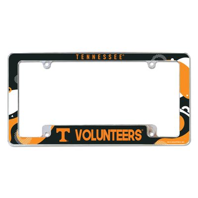 NCAA Tennessee Volunteers Wave 12" x 6" Chrome All Over Automotive License Plate Frame for Car/Truck/SUV