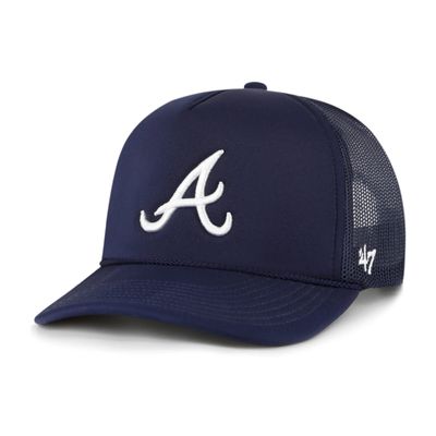 47 MLB Unisex-Adult Foam Mesh Trucker Snapback Adjustable Hat Cap (Atlanta Braves)