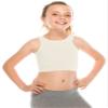 Kurve Premium Girls Seamless Supersoft Sleeveless Crop Tank Top - Stretchy Bra, UV UPF 50+ (Made in USA), Cream, 4 Years- 8 Years view 1