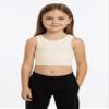 Kurve Premium Girls Seamless Supersoft Sleeveless Crop Tank Top - Stretchy Bra, UV UPF 50+ (Made in USA), Cream, 4 Years- 8 Years view 2