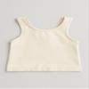 Kurve Premium Girls Seamless Supersoft Sleeveless Crop Tank Top - Stretchy Bra, UV UPF 50+ (Made in USA), Cream, 4 Years- 8 Years view 3