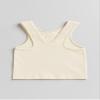 Kurve Premium Girls Seamless Supersoft Sleeveless Crop Tank Top - Stretchy Bra, UV UPF 50+ (Made in USA), Cream, 4 Years- 8 Years view 4