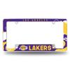 NBA Basketball Los Angeles Lakers Wave 12" x 6" Chrome All Over Automotive License Plate Frame for Car/Truck/SUV view 1