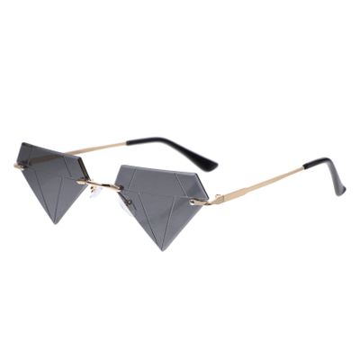 LABRIMP Unique Graphite Mirror Sunglasses Rimless Style Beach Party Accessory Photo Prop Comfortable Fit
