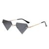 LABRIMP Unique Graphite Mirror Sunglasses Rimless Style Beach Party Accessory Photo Prop Comfortable Fit view 1