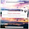 LABRIMP Unique Graphite Mirror Sunglasses Rimless Style Beach Party Accessory Photo Prop Comfortable Fit view 2