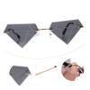 LABRIMP Unique Graphite Mirror Sunglasses Rimless Style Beach Party Accessory Photo Prop Comfortable Fit view 3