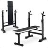 BalanceFrom Steel Weight Bench with Squat Rack, Adjustable Seat, and Recliner  Foldable Home Gym Equipment with 6-Position Barbell Holder and Leg Developer, 400 Pound User Capacity