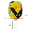 Vulcan | V900 Pickleball Paddle Series | Hybrid Performance | Polypropylene Core - Quatro-Carbon Fiber Surface | USAP Approved | Topaz view 3