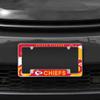Rico Industries NFL Football Kansas City Chiefs Wave 12" x 6" Chrome All Over Automotive License Plate Frame for Car/Truck/SUV view 2