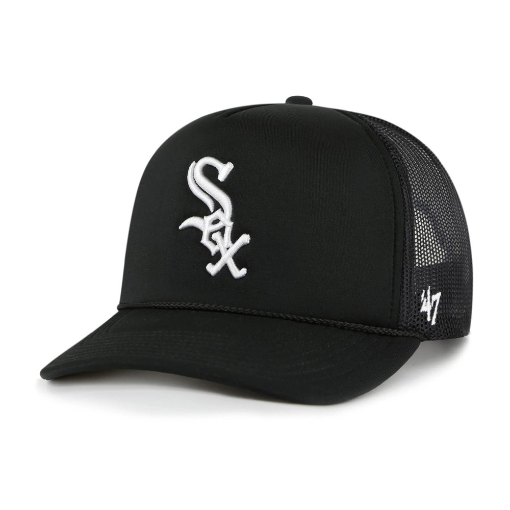 47 MLB Unisex-Adult Foam Mesh Trucker Snapback Adjustable Hat Cap (Chicago White Sox)