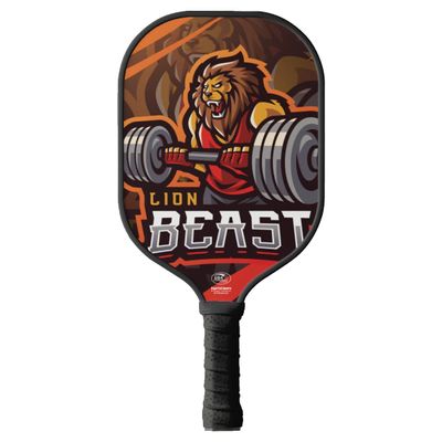 TigerTail Sports Lion Beast Colorful Design Pickleball Paddle, USA Pickleball Approved, Black Trim