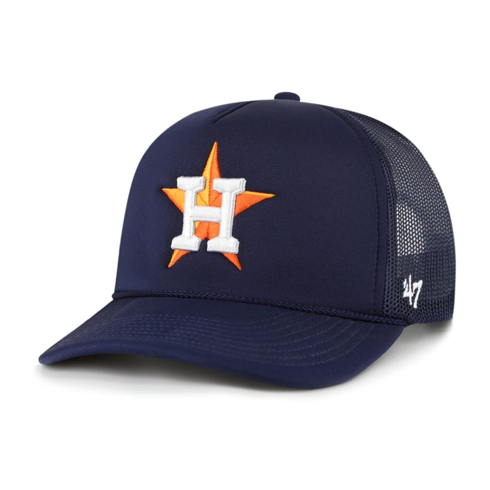'47 MLB Unisex-Adult Foam Mesh Trucker Snapback Adjustable Hat Cap (Houston Astros)