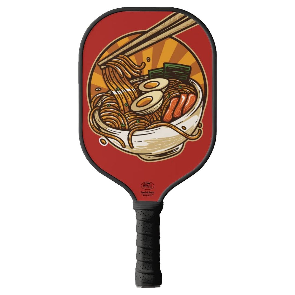 TigerTail Sports Ramen Soup Colorful Design Pickleball Paddle, USA Pickleball Approved, Black Trim