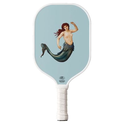 TigerTail Sports Sea Nymph Colorful Design Pickleball Paddle, USA Pickleball Approved, White Trim