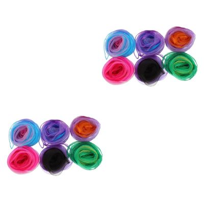 SAFIGLE 12pcs Dance Scarves for Boys and Girls Bright Juggling Props for Stage Random Colors for Dance Activities and Creative Play