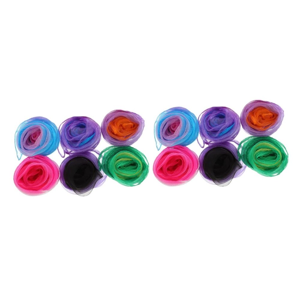 ibasenice 12pcs Juggling Scarves Dance Scarves for Boys and Girls Performance Lightweight and Comfortable for Stage and Play Activities Random Colors for Creative Movement