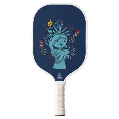 TigerTail Sports Liberty Fireworks Colorful Design Pickleball Paddle, USA Pickleball Approved, White Trim