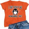 XX-Large Orange Women I Just Really Like Penguins OK? Funny Gift Idea T-Shirt view 1