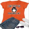 XX-Large Orange Women I Just Really Like Penguins OK? Funny Gift Idea T-Shirt view 2