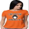 XX-Large Orange Women I Just Really Like Penguins OK? Funny Gift Idea T-Shirt view 3