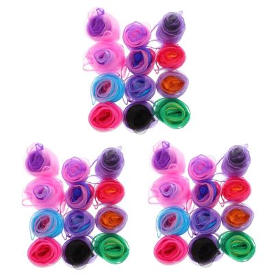 ibasenice 36pcs Dance Scarves for Boys and Girls Juggling Props Bright Colors for Random