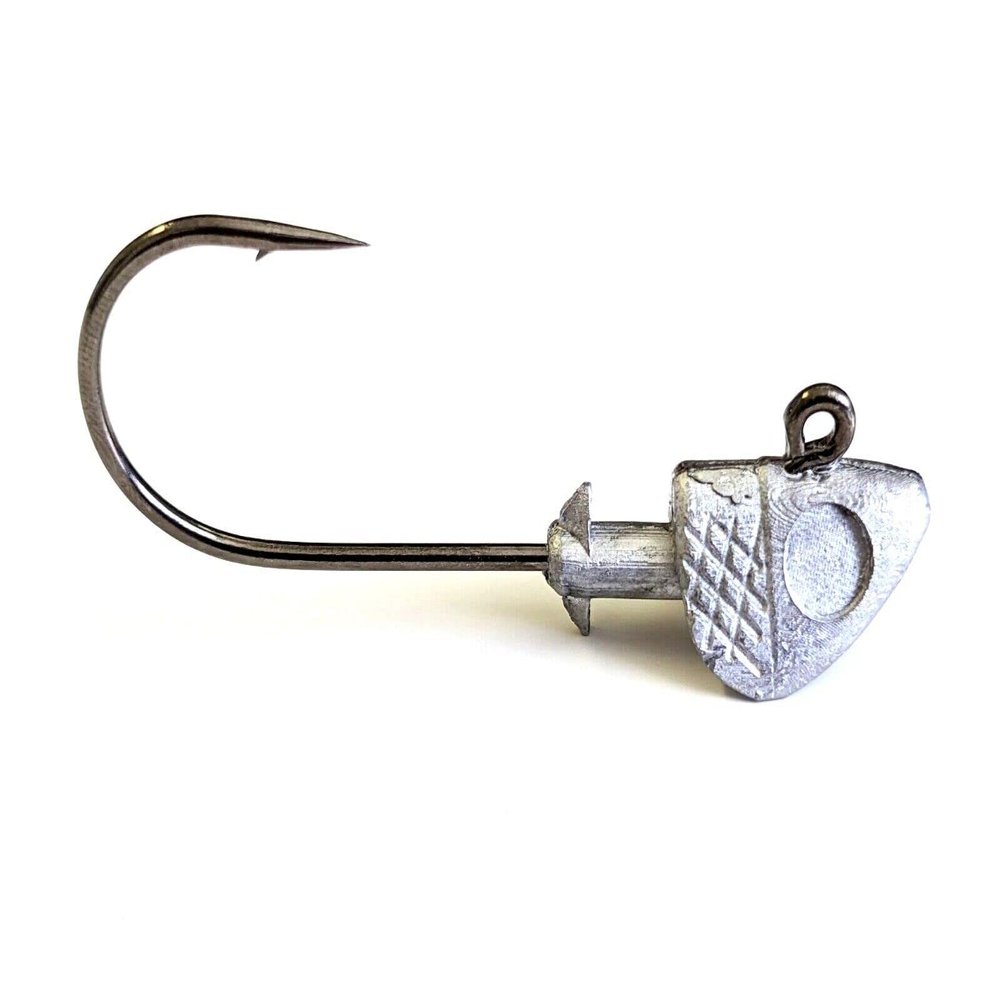 10 Unpainted Pro-Shad Jig Head Striper Bass Redfish Lure Ultra Point Hook 1oz