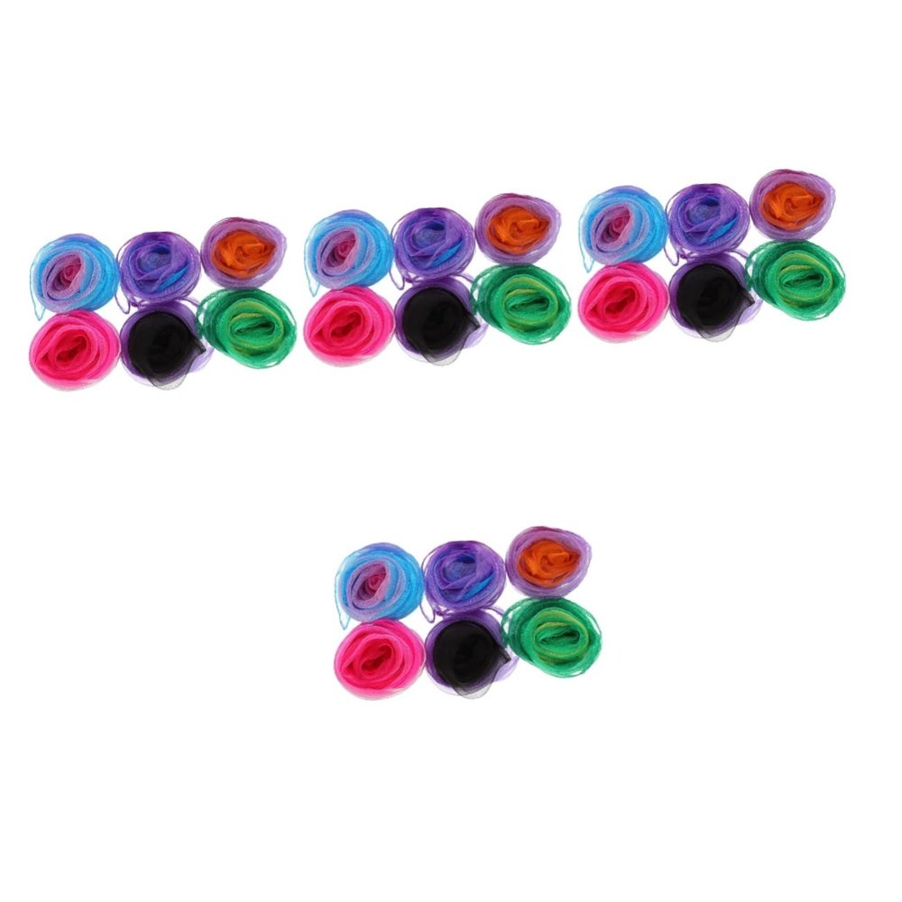 SAFIGLE 24pcs Dance Scarves for Boys and Girls Versatile Juggling Props for Stage Performance Play and Dance Activities Random Colors