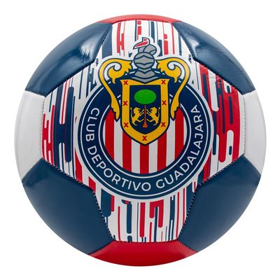Voit Club Guadalajara Official Merchandise, Size 5 Soccer Ball, Machine-Stitched for Durability, Recreational Use, Perfect for Chivas Fans, Red Color, Ideal for Grass Surfaces S100