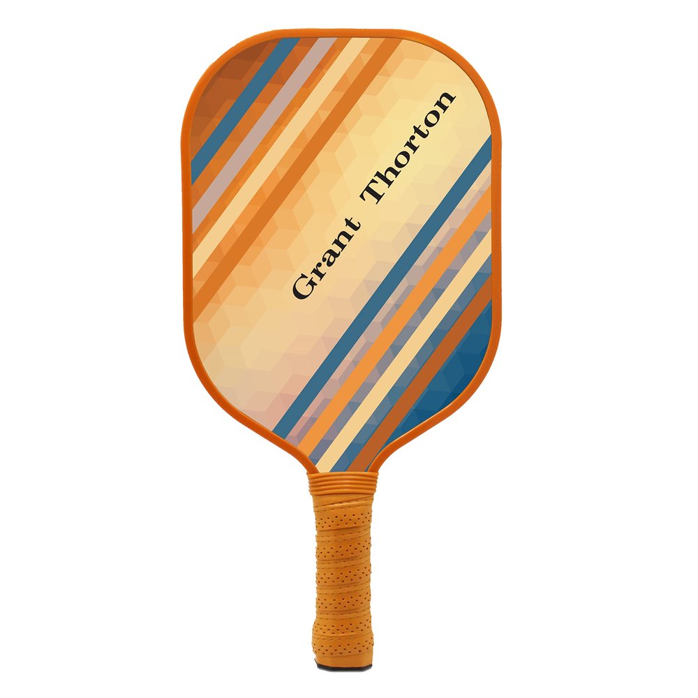 TigerTail Sports Custom Pickleball Paddle, USA Pickleball Approved (Tan Trim, 2114 Design)