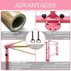 GBVUGY Gymnastics Kip Bar with Mat for Home Indoor Training,Horizontal Bar for Kids Girls Junior,Adjustable Arms from 3' - 5' Gym Equipment,1-4 Levels,300lbs Weight Capacity view 2