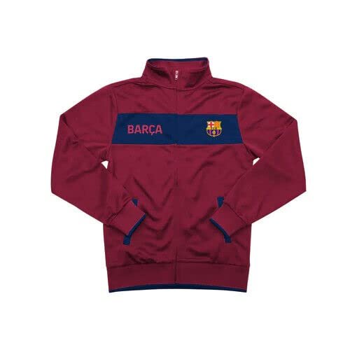 Icon Sports Youth Replacement for Barcelona Jacket Zipper Soccer Jacket Home Red - YM