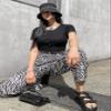 Womens Summer Tops Sexy Casual T Shirts for Women Lace Trim Button Front Crop Tee (Color : Black, Size : Large) view 3