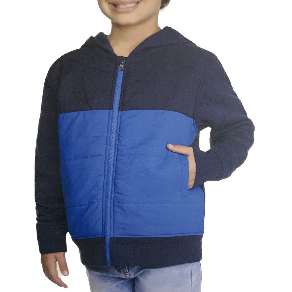 Glacier Performance Youth Boy's Fleece Lined Full Zip Hooded Jacket (as1, alpha, l, regular, regular, Navy)