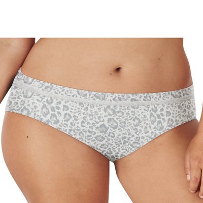 Bali Modern Microfiber Bikini, 6/M, Leopard Print Grey