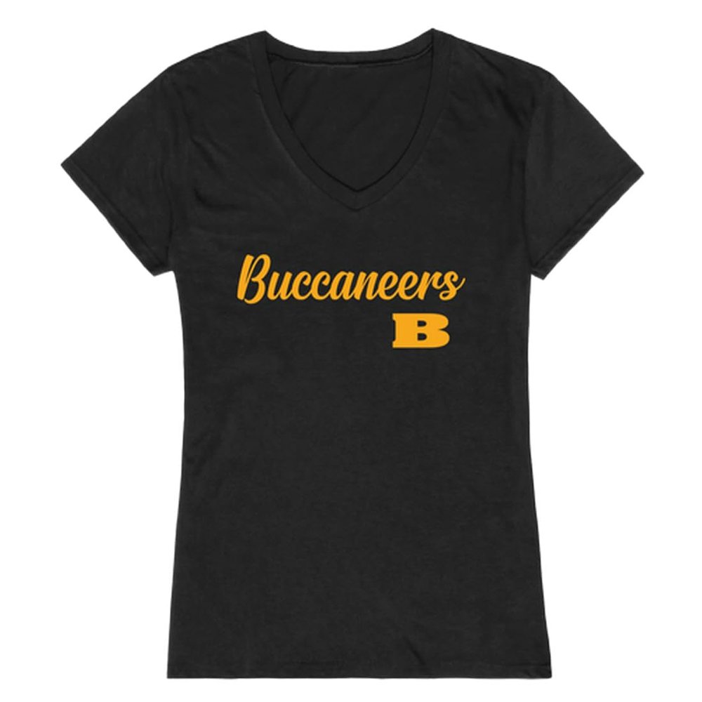 W Republic Beloit College Buccaneers Women's Script Tee T-Shirt - Black, Medium