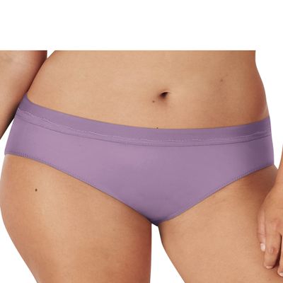 Bali Womens One Smooth U Microfiber Bikini, 9, Tinted Lavender