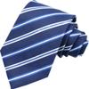 Geotae Zerun New Classic Men's Striped Silk Tie Necktie (Blue) view 1