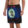 Belize Flag Belizean Men's Beach Shorts Drawstring Quick Dry Running Athletic Shorts Comfortable Loose Gym Shorts Swimsuit Pants with Pockets Medium White view 4