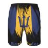 Barbados Flag Barbadian Men's Beach Shorts Drawstring Quick Dry Running Athletic Shorts Comfortable Loose Gym Shorts Swimsuit Pants with Pockets Medium White view 3