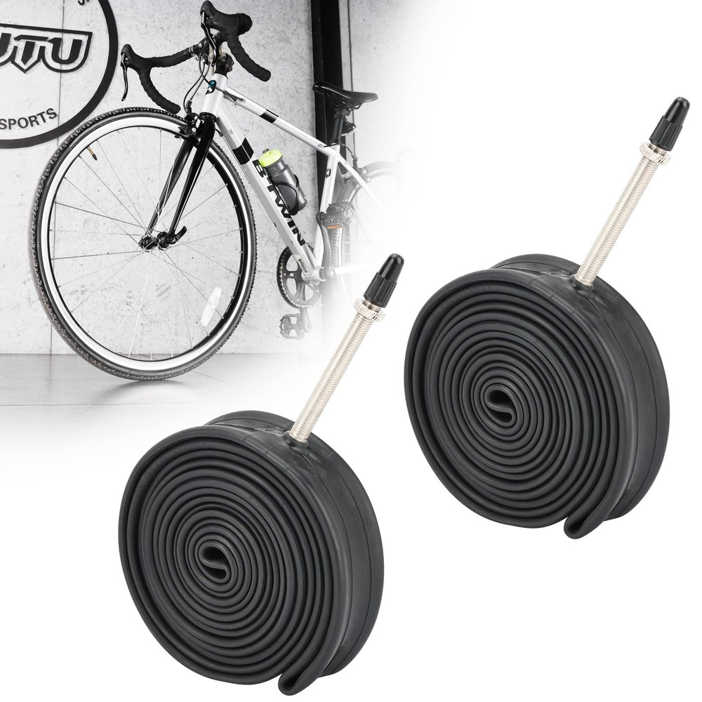 RUTU 70028/32c Inner Tube, 700 x 28-32c Road Bike Inner Tubeswith 60mm Presta Valve Premiumheavy Duty Butyl Inner Tube - 2 Pack