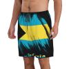 Bahamia Flag Bahamian Men's Beach Shorts Drawstring Quick Dry Running Athletic Shorts Comfortable Loose Gym Shorts Swimsuit Pants with Pockets Medium White view 4