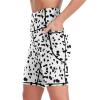 Dalmatian Pattern Women's Yoga Shorts High Waist Biker Workout Running Pants with Pockets view 2