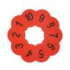 Eco Walker 6inch Numbered Spot Markers Flat Floor Spot Non-Slip TPE Material Waterproof for Field and Court Marking Fitness Agility Training Sports Games and Exercises (Red) view 1